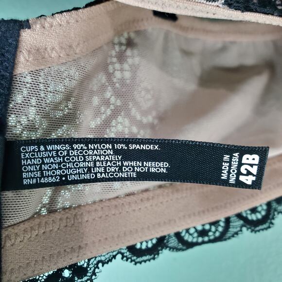 Torrid Womens Black Nude Balconette Unlined Bra Size 42B - Picture 3 of 5